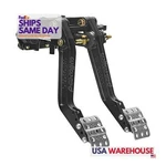 Wilwood 340-16350, One Black Aluminum Dual Pedal Assy Adj Fw Swing Offset Clutch. Fixed Price $382.59.