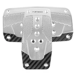 Nrg Innovations Automatic Silver Aluminum Pedal Pad Set W Black Carbon Fiber. Fixed Price $32.58.