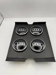 61MM Audi Floating Center Caps Self Leveling Wheel Hub A3 A4 A5 A6 Q5 Set. Fixed Price $120.00.