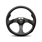 Momo JET35BK0B Steering Wheel 350 Mm Diameter Black Leather Grip. Fixed Price $285.47.