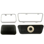 1969 70 71 72 73 Mustang Rubber Disk Brake & Clutch Pedal Pads W/ Trims 4 Pc Set. Fixed Price $59.99.