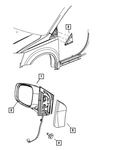 Genuine Mopar Outside Rear-view Mirror Right 68171072AI. Fixed Price $589.68.