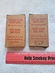 Vtg Ford 1959-60 Pair Nos Striker Plate Door Locks B9A-6422008 A1 & A2. Fixed Price $7.95.