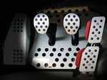 Rennline REV2 3PC Pedal Set Rubber Grip Silver/red For 911/912/914/930/964/993. Fixed Price $397.69.