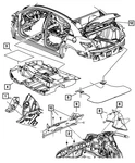 Genuine Mopar Footrest Support 5291615AB. Fixed Price $9.67.
