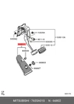 Genuine Oe Footrest Assembly Floor Mounted 7655A010 For Mitsubishi 7655-A010. Fixed Price $21.34.