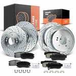 Front & Rear Drilled Rotors Brake Pads For Hyundai Tucson 2005-2009 Kia 2.0L. Fixed Price $224.99.