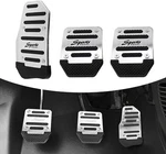 Non-slip Car Pads, Aluminum Alloy Gas Pedal&brake Pcs, Silver. Fixed Price $16.99.