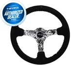 New Nrg Deep Dish Steering Wheel 350MM Black Suede Stitching RST-036DC-S. Fixed Price $169.00.