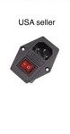 High Quality Black Red 10A 250V 3 Terminal Power Socket With Fuse Holder Rock. Fixed Price $18.99.