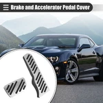1 Set Brake Accelerator Pedal Covers For Chevrolet Camaro Black Silver Tone. Fixed Price $21.99.
