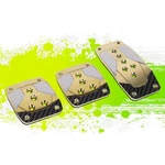 Nrg Aluminum Gold Silver Carbon Fiber Clamp Covers For 3 Pedals. Fixed Price $35.00.