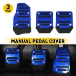 Blue Manual Car Auto Non-slip Gas Brake Pedals Pad Covers Set Aluminum Universal. Fixed Price $12.99.