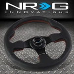 Nrg Reinforced 320MM Aluminum Type-r Black Leather Red Stitch Steering Wheel. Fixed Price $134.00.