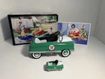 Texaco Crown Premiums Vintage Pedal Car And Matching Holiday Ornament Set. Fixed Price $21.90.