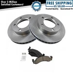 Front Ceramic Brake Pad Set & 2 Rotors Kit Ford F150 Bronco 4X4 4WD. Fixed Price $129.85.