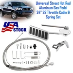 Universal Street Hot Rod Aluminum Gas PEDAL+24" Ss Throttle Cable&spring Kit Usa. Fixed Price $57.77.