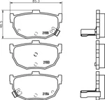 Mintex Rear Axle Brake Pad Set, Disc With Acoustic Wear Warning MDB2352. Fixed Price $25.91.