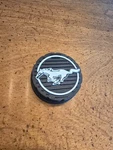 Ford Mustang Brake Master Cylinder Cover With White Horse Logo And Grooved Top. Fixed Price $19.95.