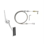 Polished Aluminum Street Rod Pedal And Universal Cable Kit. Fixed Price $148.99.