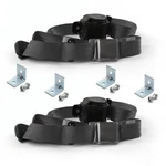 Ford Fairlane 1960-1961 Airplane 3PT Charcoal Seat Kit W/ BRACKETS-2 Belts. Fixed Price $224.50.
