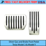 2 Pcs Foot Pedal Aluminum Alloy Anti-slip Gas Brake Cover Tesla Model 3 &y. Fixed Price $12.99.