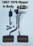 Mopar 1967-1976 A-body Clutch Brake Pedal Kit A833 4-SPEED Dart Duster Demon Bar. Fixed Price $425.00.