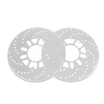 Uxcell 2 Pcs Aluminum Alloy Disc Brake Rotor Cover Silver Tone For Truck Car.... Fixed Price $29.73.