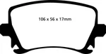 Ebc For 06-13 Audi A3 2.0 Turbo (girling Rear Caliper) Redstuff Brake Pads. Fixed Price $130.80.