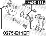 For Febest 0276-E11F Front Brake Caliper Piston Nissan Note Uk. Fixed Price $20.30.