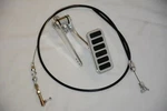 Street Hot Rod Universal Large Aluminum Gas Pedal + 36" Black Throttle Cable. Fixed Price $54.50.