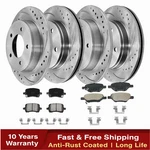 Front Rear Drilled Brake Rotors Pads For Chevy Cobalt Hhr G5 G6 Pursuit. Fixed Price $154.98.