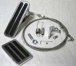 Billet Aluminum Floor Mount Gas Brake Pedal Stainless Throttle Cable Spring Kit. Fixed Price $87.62.