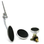 Chromed Billet Firewall Mount Gas Pedal, Round Brake/clutch & Dimmer Pad. Fixed Price $199.95.
