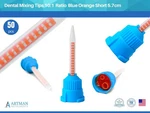 Mixing Tips 10:1 Ratio 5.7CM Crown & Bridge Impression, 50-PACK Blue/orange. Fixed Price $13.99.