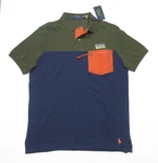 Polo Ralph Lauren Navy Colorblock Summit Classic Fit Zip Pocket Shirt. Fixed Price $110.40.