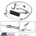 24" Stainless Throttle Cable Bracket Spring Kit Hot Rod + Aluminum Gas Pedal Sl. Fixed Price $39.00.