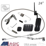 Billet Gas Pedal W/brake+clutch Pad & 24" Throttle Cable Bracket Spring Kit Ford. Fixed Price $54.00.