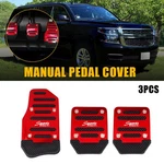 3PCS Red Non-slip Manual Transmission Sports Pedal Cover Set For Car Truck Suv. Fixed Price $12.34.