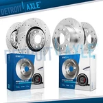 12.28" Front 10.71" Rear Drilled Brake Rotors For Vw Jetta Passat Beetle Gti A3. Fixed Price $152.19.