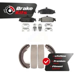 Front Rear Semi-metallic Brake Pads Drum Shoe Kit For 1999-2005 Pontiac Grand Am. Fixed Price $55.78.