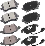 Cciyu D1107 & D1108 Front Rear Ceramic Brake Pads Kits 8PCS Fit For Audi.... Fixed Price $57.93.