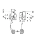 Genuine Mopar Brake Pedal 5105522AJ. Fixed Price $41.06.