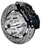 Wilwood Disc Brake KIT,FRONT,55-57 Chevy For Heidts DROP,12" DRL,6 Piston Blk. Fixed Price $1590.40.