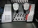 Rennline Silver Aluminum Pedal Set Pc Perf Fits 911/912/930 Targa/cab 964/993. Fixed Price $269.99.
