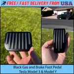 2 Pcs Black Aluminum Alloy Anti-slip Gas Brake Pedal Cover Tesla Model 3 And. Fixed Price $13.99.