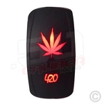 50 Cal On/off Switch 420 Leaf Red Light Waterproof Utv Car Truck Boat Sand Rail. Fixed Price $19.99.