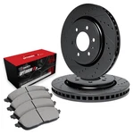 R1 Concepts Drilled & Slotted Brake Kit W Optimum Pads. Fixed Price $376.89.