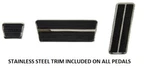 1967-1968 Firebird/camaro Complete Pedal Pad Kit Automatic W/ Stainless Trim. Fixed Price $26.95.