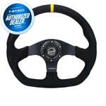 New Nrg Steering Wheel Flat Bottom Alcantara W/ Center Mark RST-024MB-SA-Y. Fixed Price $214.50.